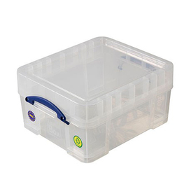 storage box with lid PP transparent 18 ltr | 390 mm x 480 mm H 230 mm product photo