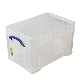 storage box with lid PP transparent 48 ltr | 600 mm x 400 mm H 350 mm product photo