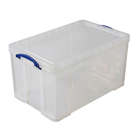 storage box with lid PP transparent 84 ltr | 710 mm x 440 mm H 380 mm product photo