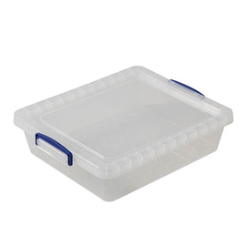 storage box with lid PP transparent nestable 10.5 ltr | 470 mm x 385 mm H 110 mm product photo