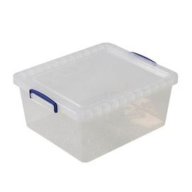storage box with lid PP transparent nestable 17.5 ltr | 470 mm x 385 mm H 190 mm product photo