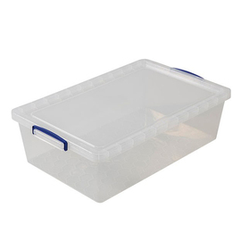 storage box with lid PP transparent nestable 43 ltr | 700 mm x 400 mm H 230 mm product photo