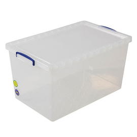 storage box with lid PP transparent nestable 83 ltr | 700 mm x 440 mm H 490 mm product photo
