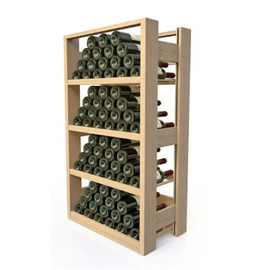 wine rack VisioBois wood 4 wooden grids | 72 bottles of 0.75 ltr product photo