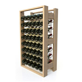 wine rack VisioBois wood 16 wire grid shelf (shelves) NF3 | 48 bottles of 0.75 ltr product photo