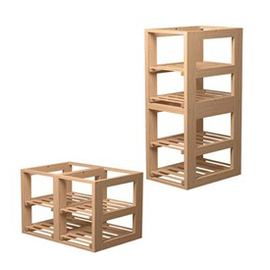 wine rack inserts VisioBox wood 2 wooden grids 420 | 840 mm x 580 mm H 549 | 1098 mm product photo