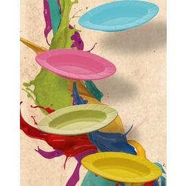 sundae bowl Barchetta | porcelain | Set of 4 multi-coloured | 235 mm x 160 mm H 25 mm product photo  S