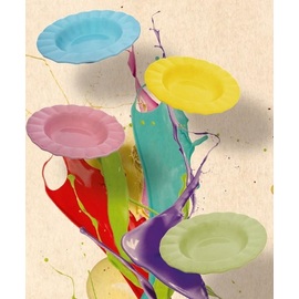 porcelain plate | Set of 4 multi-coloured Ø 175 mm H 25 mm product photo  S