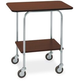 side trolley wenge coloured  | 2 shelves 710 x 460 mm stainless steel rack product photo