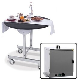 room service table black with thermal box  Ø 800 mm  H 780 mm product photo