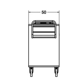 Flambierwagen Gas with 1 burner, made of wood, color: cherry product photo  S