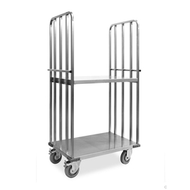 grid trolley | load 400 kg with intermediate floor | 940 mm x 650 mm H 1730 mm product photo
