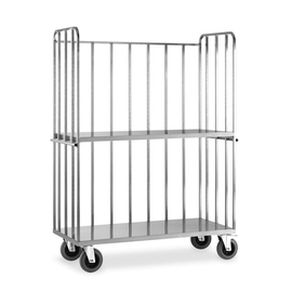 grid trolley | load 400 kg with intermediate floor | 1450 mm x 650 mm H 1980 mm product photo