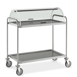 serving trolley  | 2 shelves with domed hood product photo