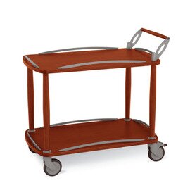 serving trolley cherry wood coloured  | 2 shelves 930 x 520 mm product photo