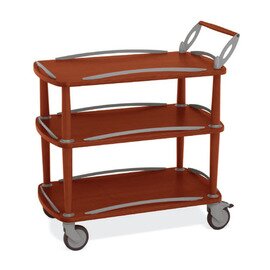 serving trolley cherry wood coloured  | 3 shelves 930 x 520 mm product photo
