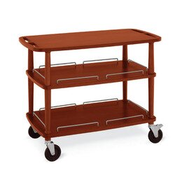serving trolley cherry wood coloured  | 3 shelves 945 x 550 mm product photo
