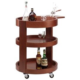 serving trolley walnut coloured  | 3 shelves Ø 590 mm product photo
