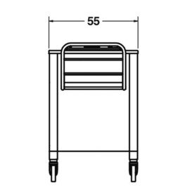 Flambierwagen Gas with 1 burner, solid wood frame, color: walnut product photo  S