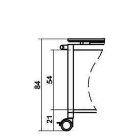 Wooden utility trolley with 2 shelves, top marble top with wooden frame, color: Wènge product photo  S