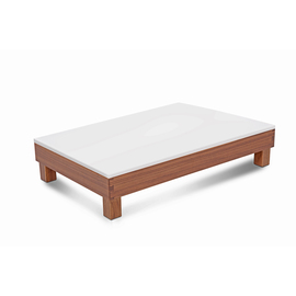 buffet plate GN 1/1 NATURE wood | PE plate white product photo