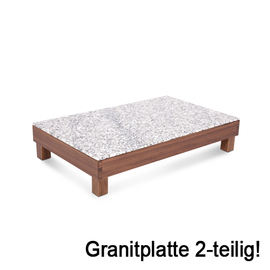 buffet plate GN 1/1 NATURE wood | granite plate bright | coolable product photo
