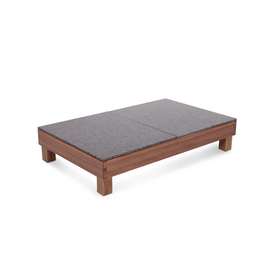 buffet plate GN 1/1 NATURE wood | granite plate dark | coolable product photo