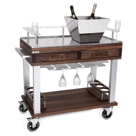 champagne cart NATURE | 2 shelves with Sparkling wine bowl product photo