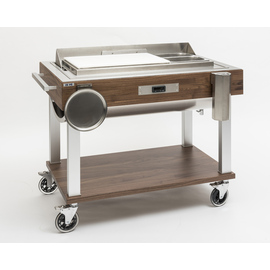 carving trolley NATURE with hood bain marie | 230 volts | 1400 watts with PE cutting board product photo  S