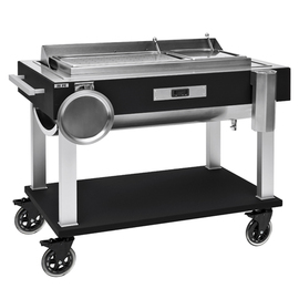 carving trolley TACTUR black with hood | bain marie | 230 volts | 1400 watts product photo