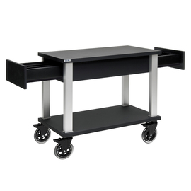 serving trolley TACTUR GUERIDON black | 2 cutlery drawers | 2 shelves product photo  S