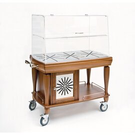 cheese trolley ARKTIS tanganica wood coloured with domed hood coolable  | 2 shelves  | 230 volts product photo