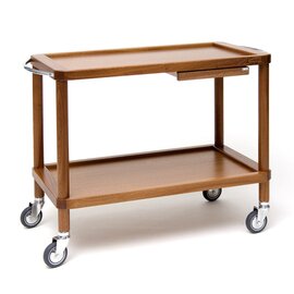 serving trolley Roma tanganica wood coloured  | 3 shelves product photo