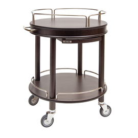 Basic serving trolley ROMA PARIS RUND walnut coloured product photo  S