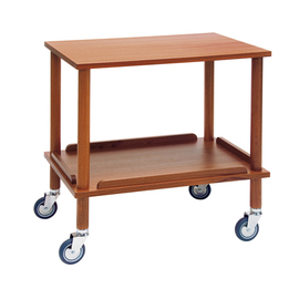 serving trolley GUERIDON mahogany coloured | 2 shelves L 780 mm W 520 mm H 800 mm product photo
