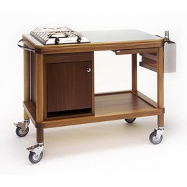 flambé trolleys ROMA gas 1 cooking zone | mahogany coloured 1500 watts product photo