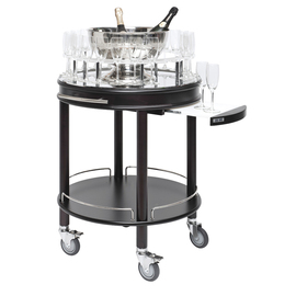 champagne cart ROMA PARIS RUND wenge coloured | 2 shelves product photo