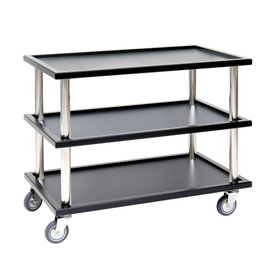 serving trolley black | 3 shelves L 900 mm W 520 mm H 800 mm product photo