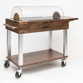 cheese trolley NATURE with hood coolable | 2 shelves product photo