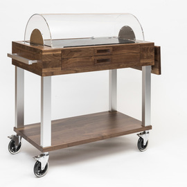 cheese trolley NATURE with hood coolable | 2 shelves product photo  S