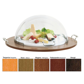 PARIS RUND cheese attachment, with rolltop hood, PE cutting board, wood, wengé product photo