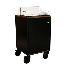 room service trolley black | 600 mm x 500 mm H 980 mm product photo
