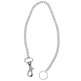 metal chain steel silver coloured with snap hook  L 480 mm product photo