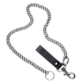 metal chain steel black silver coloured with belt loop  L 560 mm product photo