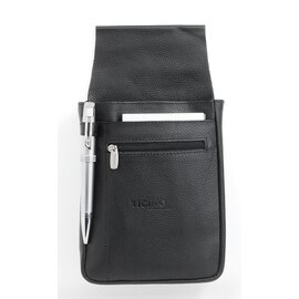 waiter wallet quiver cowhide leather black 4 compartments|pen loop  L 125 mm product photo