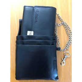 waiter wallet set with chain PU synthetic leather black product photo