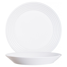 serving plate deep HARENA WHITE tempered glass white round Ø 280 mm product photo