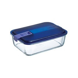 storage container 0.38 ltr with lid EASY BOX glass rectangular 140 mm x 105 mm H 52 mm product photo