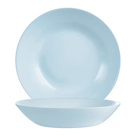 coup plate deep DIWALI Paradise Blue tempered glass Ø 201 mm product photo