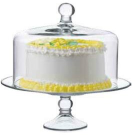 cake plate Selene glass transparent with domed hood  H 330 mm product photo